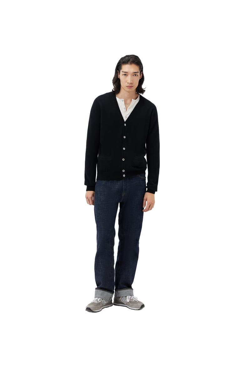 V Neck Button Cardigan, Alternate, color, black