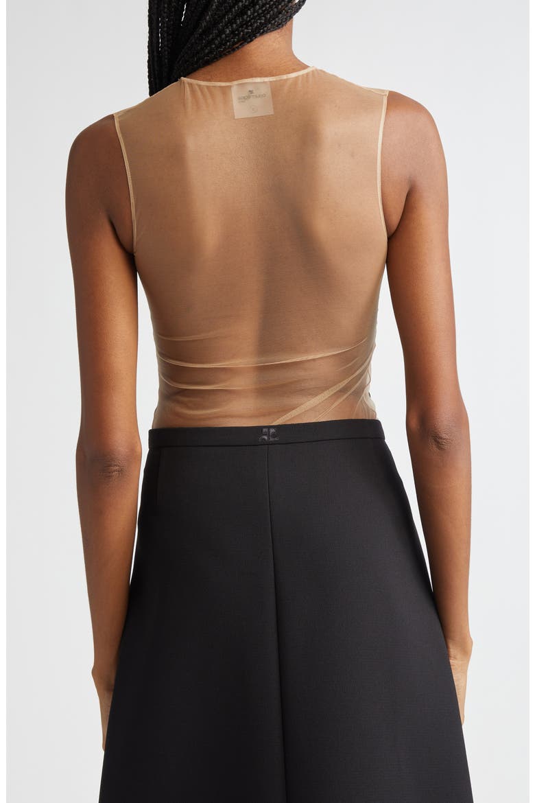 Frame Illusion Bodysuit, Alternate, color, SAND / BLACK