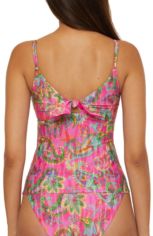 Becca Polynesia Tankini Top In Pink Multi