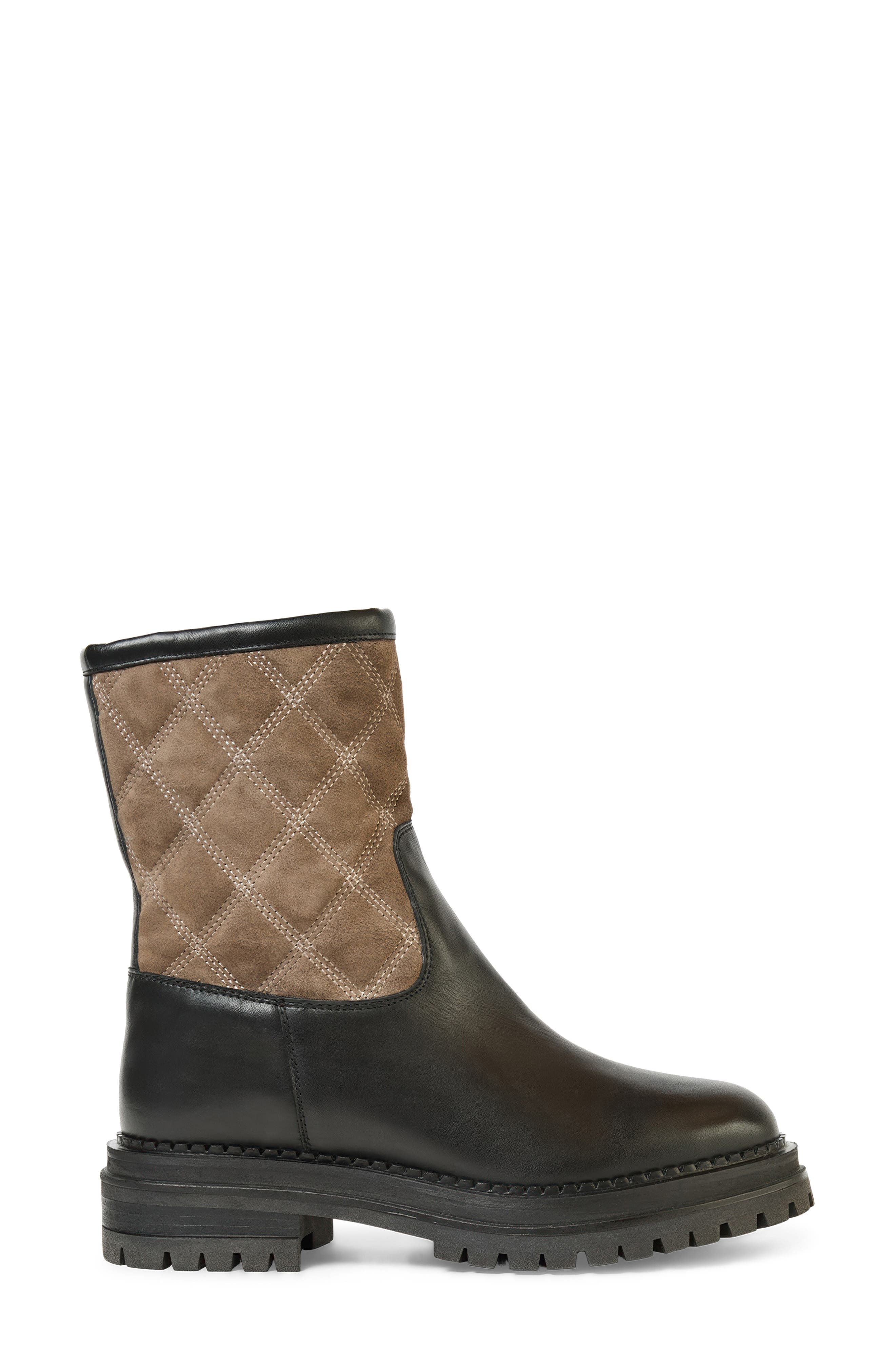 Zema Waterproof Leather Boot, Alternate, color, BLACK/ TOBACCO