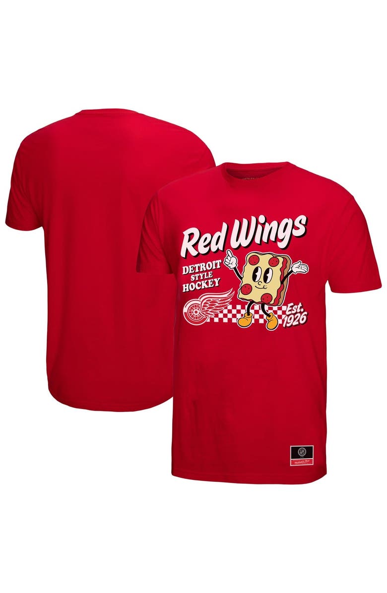 Mitchell & Ness Men's Mitchell & Ness Red Detroit Red Wings Local Food T-Shirt, Main, color, 