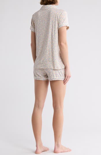 Dixie Short Sleeve Button-Up Shirt & Shorts Pajamas