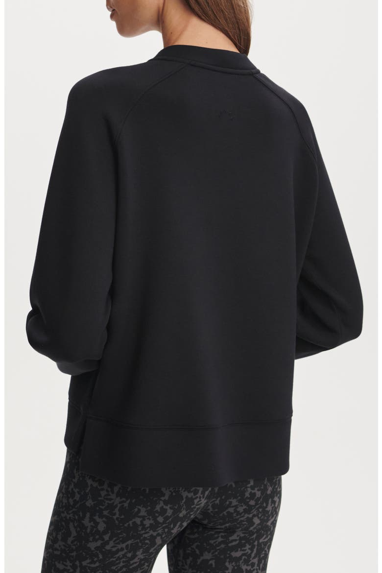 Zosia Midlayer Crewneck Sweatshirt, Alternate, color, BLACK