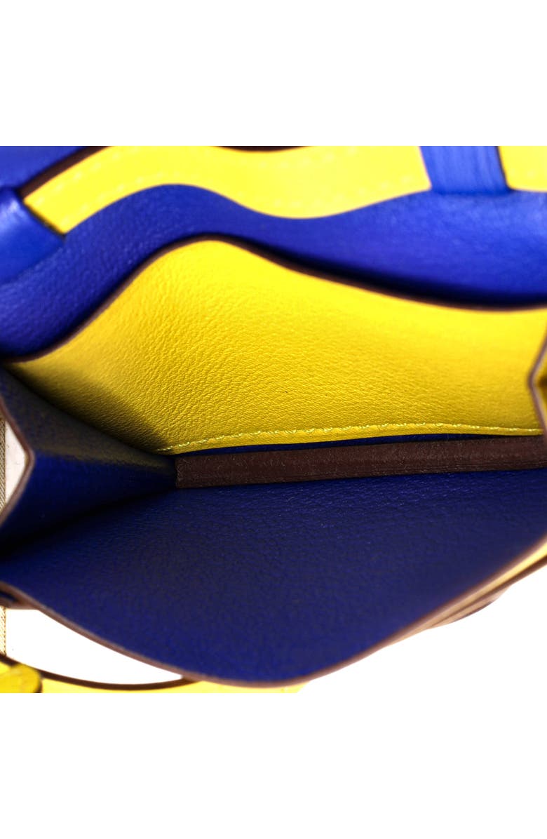 Pre-Owned Hermes Chien Card Holder with Strap Swift and Chevre Mysore, Alternate, color, Sun