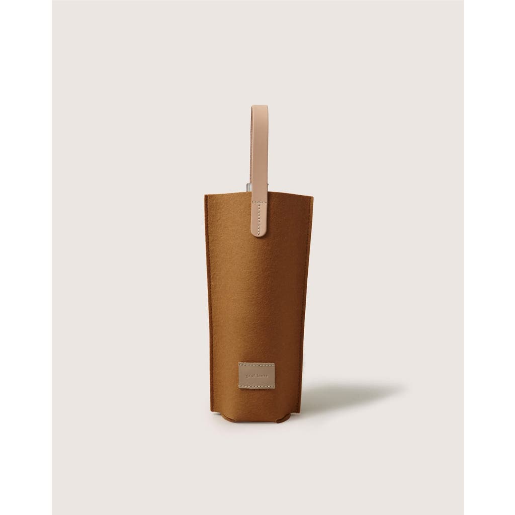 Graf & Lantz Graf Lantz Hana Merino Wool Bottle Bag In Honey Vachetta