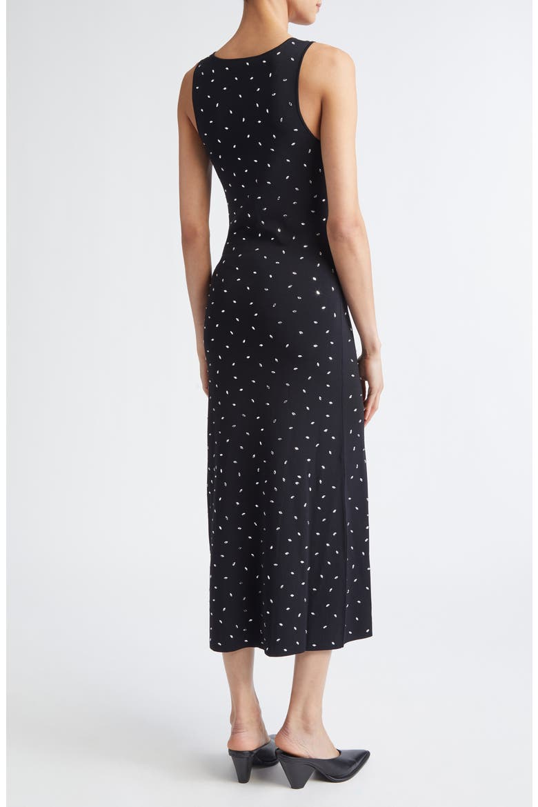 Geordie Crystal Embellished Jersey Dress, Alternate, color, BLACK
