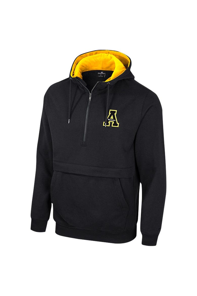 Men's Colosseum Black Appalachian State Mountaineers Team Half-Zip Pullover Hoodie, Alternate, color, Black