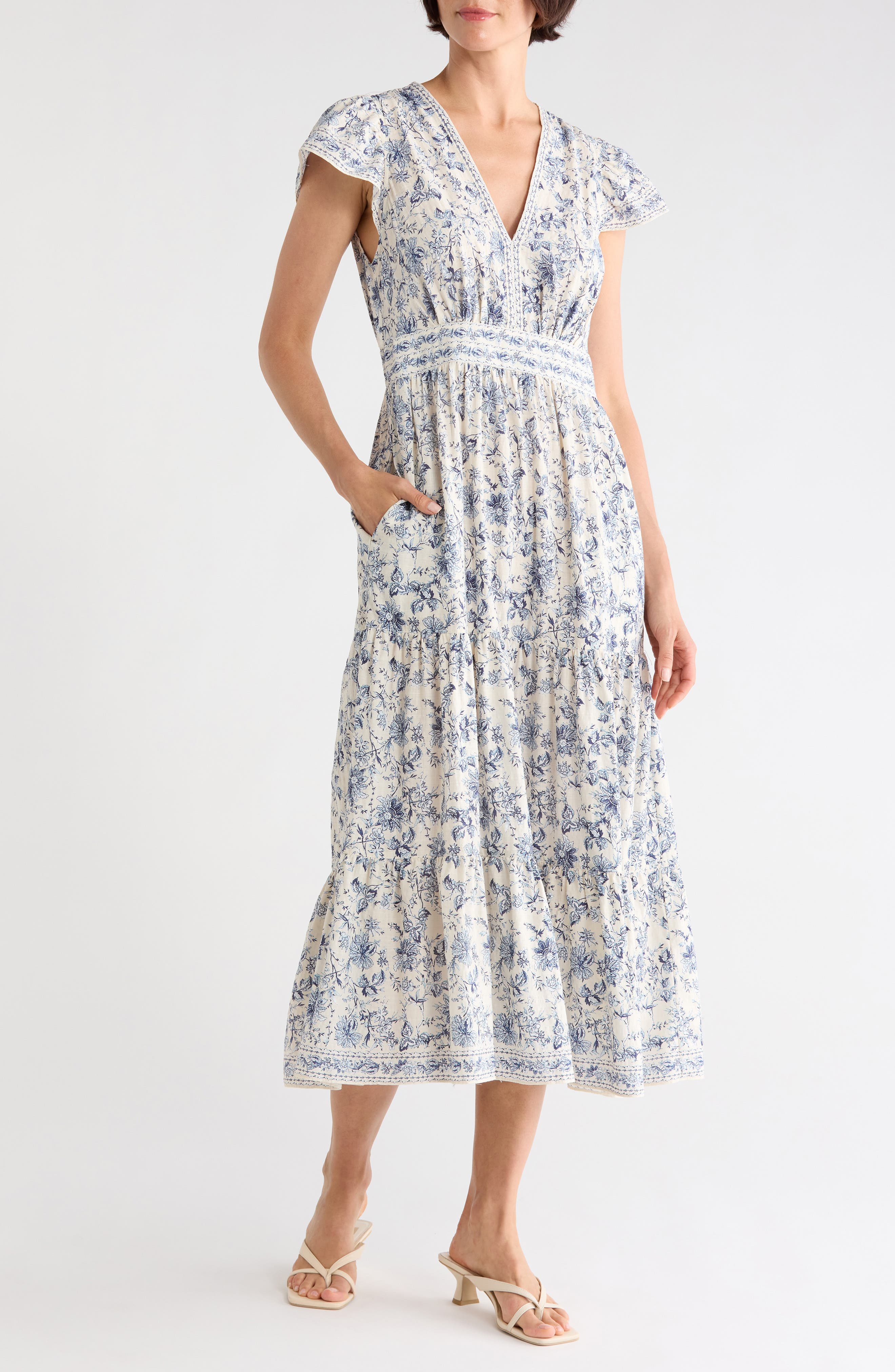 Flutter Sleeve Maxi Dress