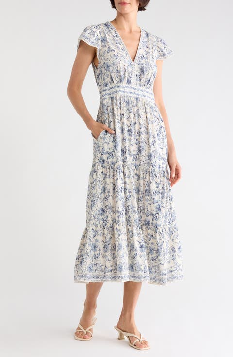 Flutter Sleeve Maxi Dress