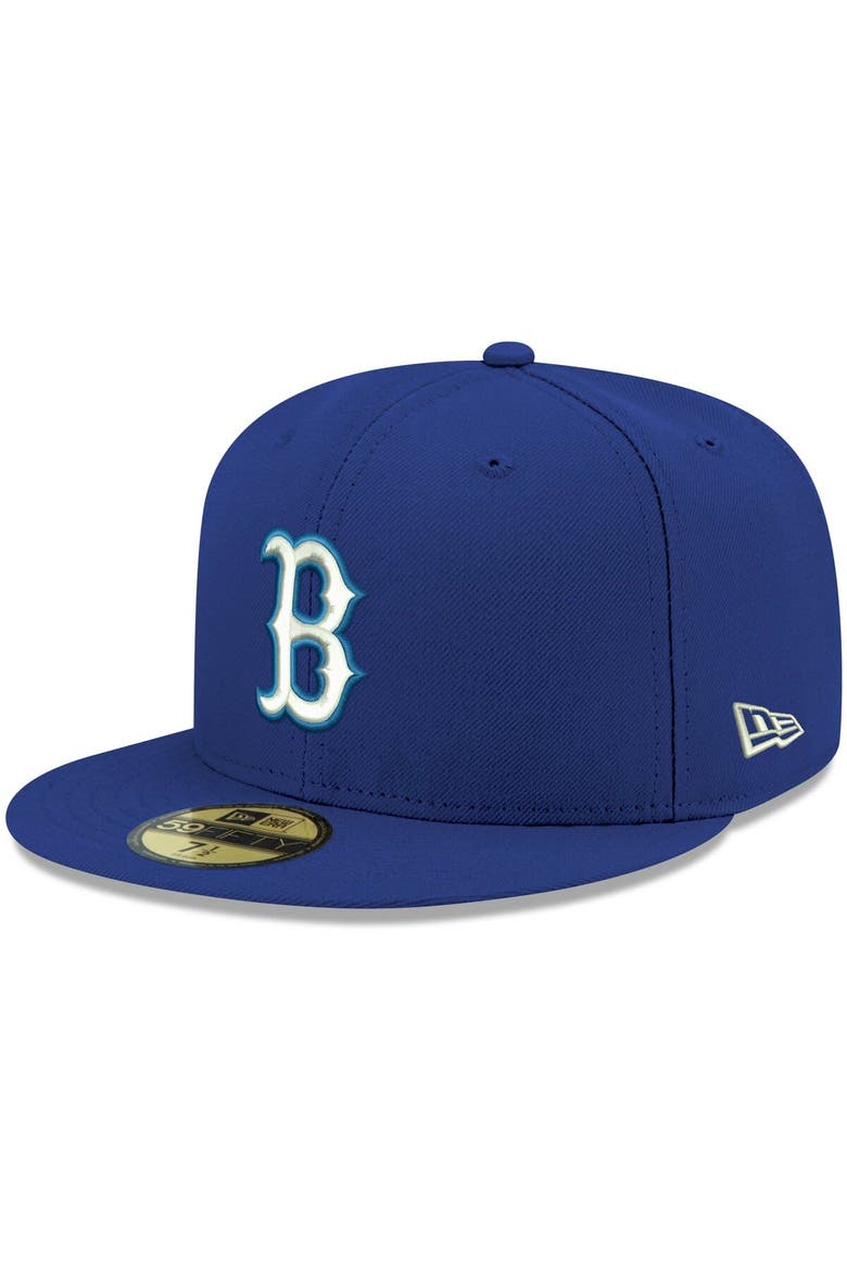 Men's New Era Royal Boston Red Sox White Logo 59FIFTY Fitted Hat, Main, color, Royal