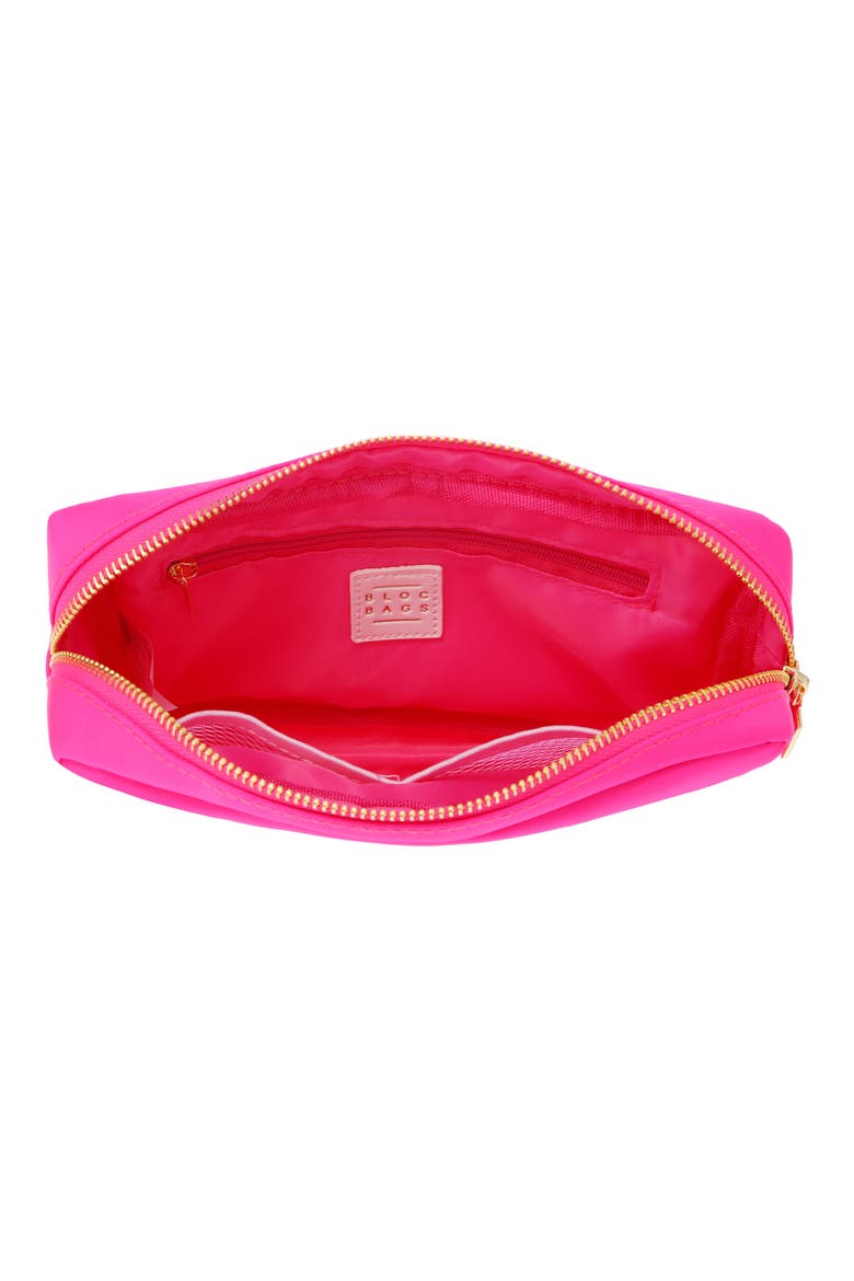 Medium Heart Cosmetic Bag, Alternate, color, HOT PINK