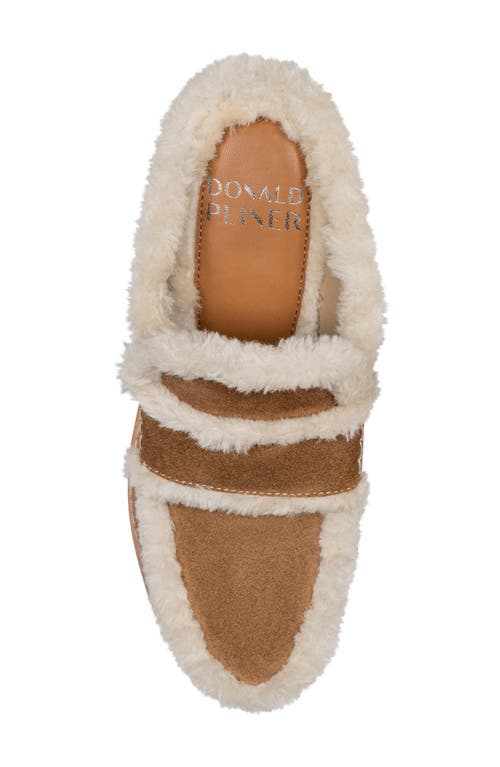 Donald Pliner Faux Shearling Lined Wedge Clog In Blue