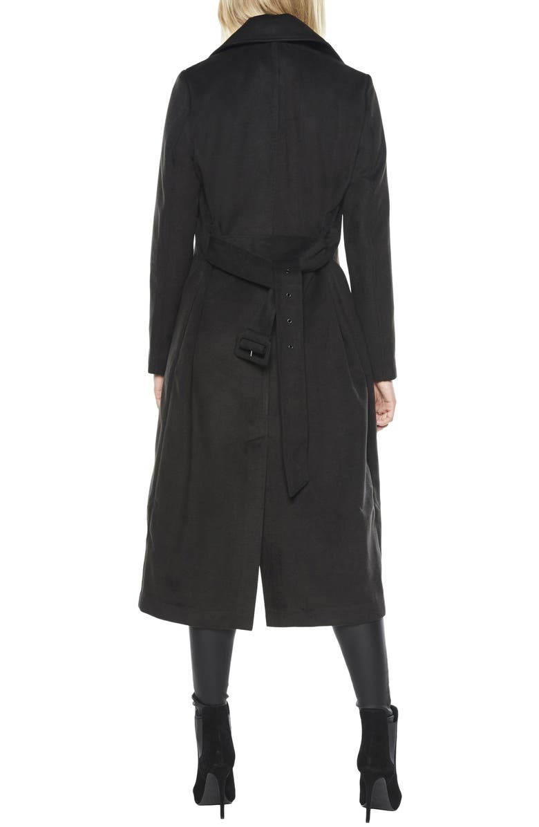 Bardot Belted Faux Suede Long Trench Coat, Alternate, color,