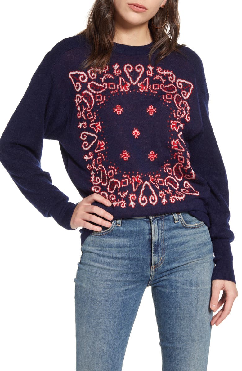 Scotch & Soda Pattern Pullover, Main, color, 