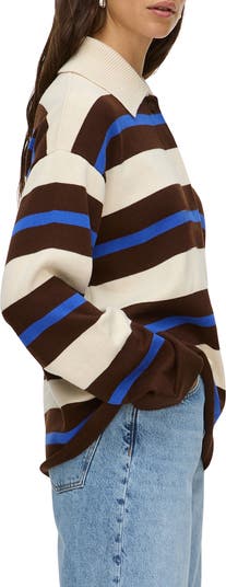 Ester Rugby Stripe Merino Wool & Cotton Sweater