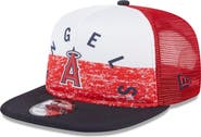 New Era Men's New Era White/Red Los Angeles Angels Team Foam Front A-Frame Trucker 9FIFTY Snapback Hat