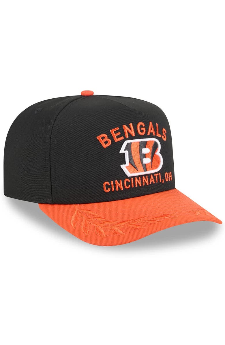 New Era Men's New Era  Black/Orange Cincinnati Bengals 2025 NFL Draft A-Frame 9FIFTY Snapback Hat, Alternate, color, 