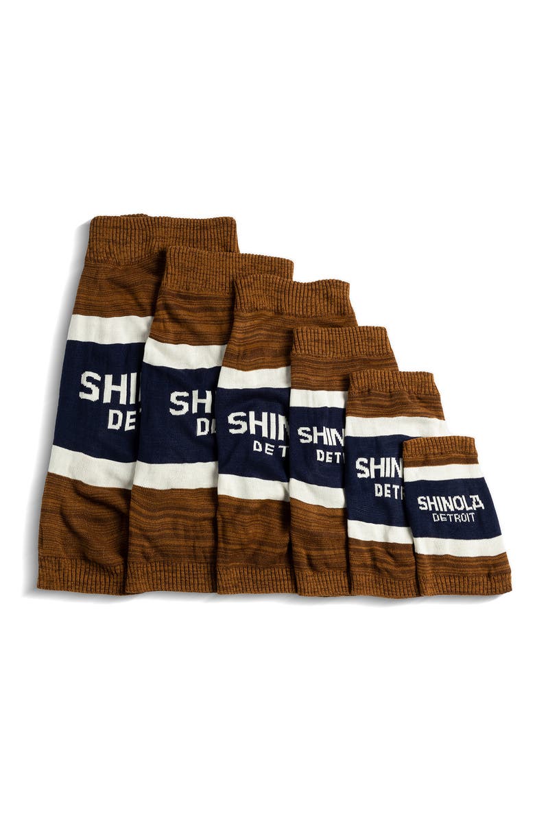 Shinola Logo Jacquard Dog Sweater, Alternate, color, Brown