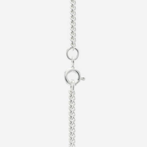 7879 Baby Filed Curb Chain Necklace In Gray