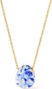 Ana Luisa Gold Statement Necklace - Pebble Mini Marble Blue