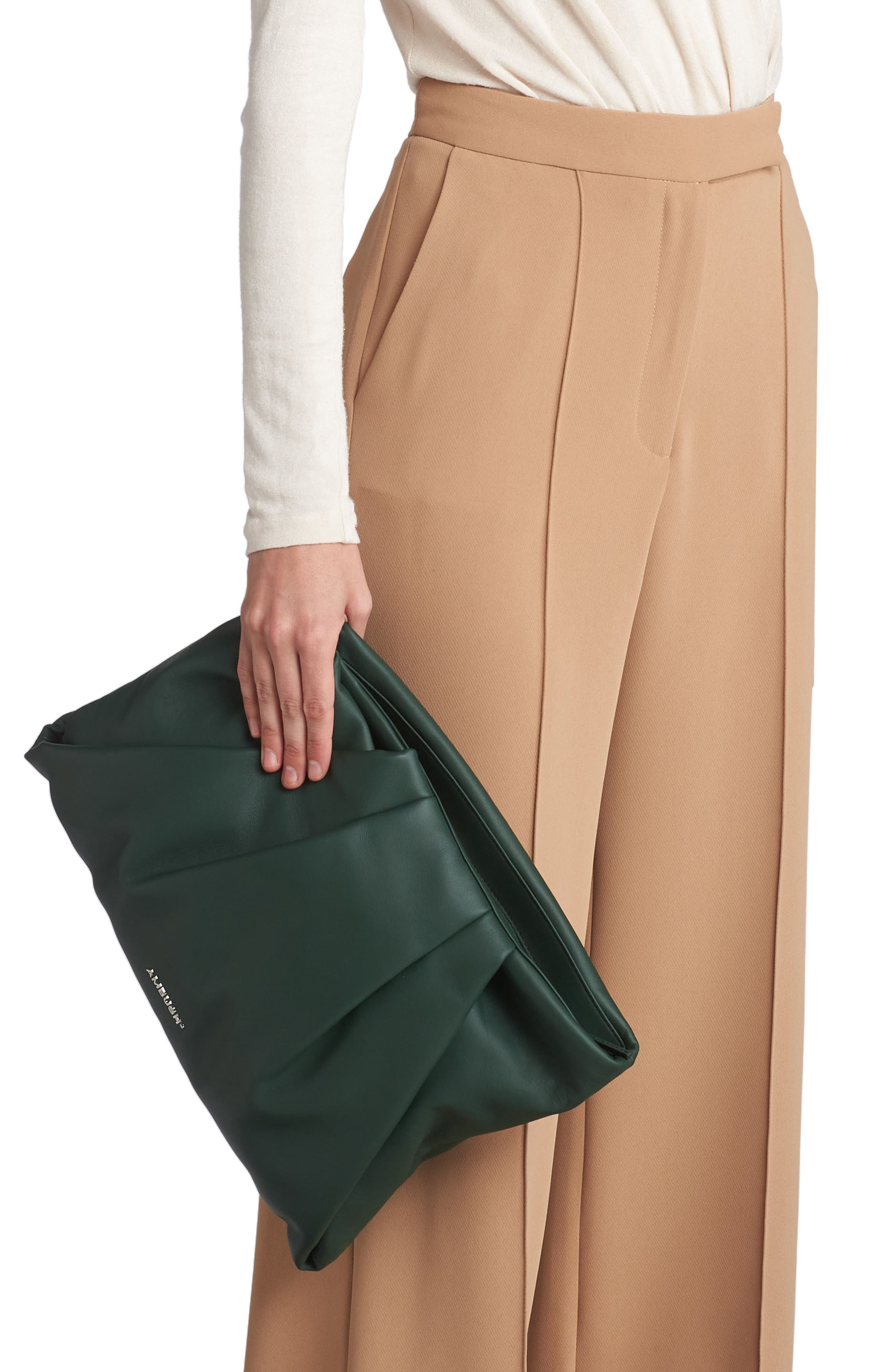 Ambush Maxi Wrap Leather Clutch, Alternate, color, 