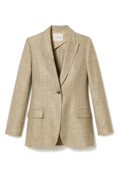 Lafayette 148 New York Marled Panama Weave Blazer In Loden Green Multi