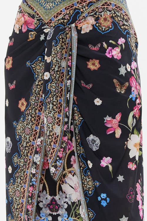 CAMILLA CAMILLA LAYERED LONG SARONG WITH FRONT TIE MIDNIGHT IN MONSERRATE 