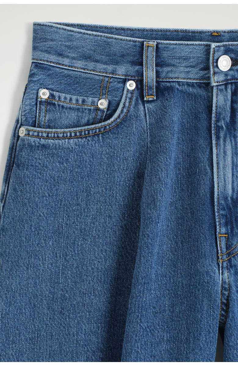 COS Wide-Leg Denim Shorts, Alternate, color, Blue