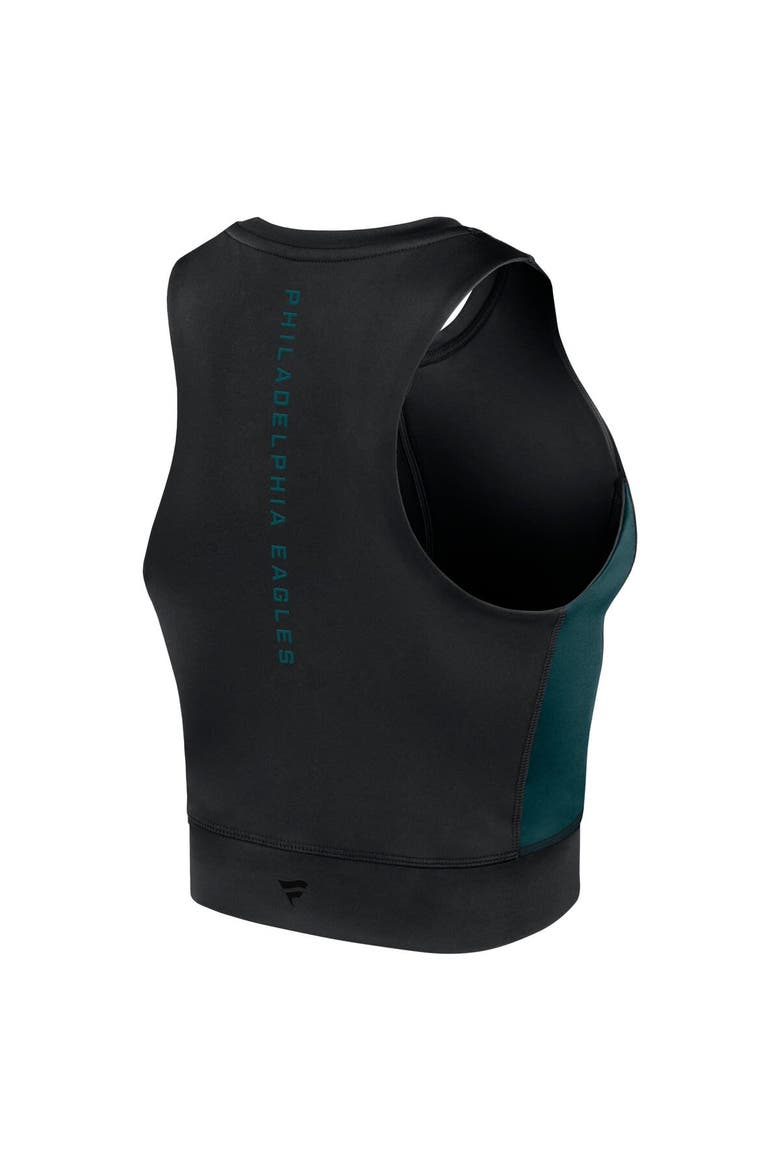 Women's Fanatics Signature Black Philadelphia Eagles Studio Fitted Gym Tank Top, Alternate, color, Black