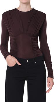 AGOLDE Abbi Ruched Bodysuit