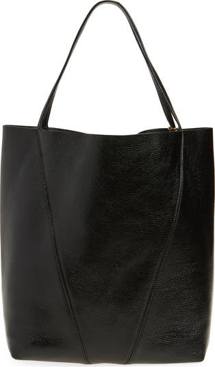 【関税&送料込】Chloe Black Leather Large Shopping Bag Chloé Spin Large leather tote bag in black - Chloe | Mytheresa