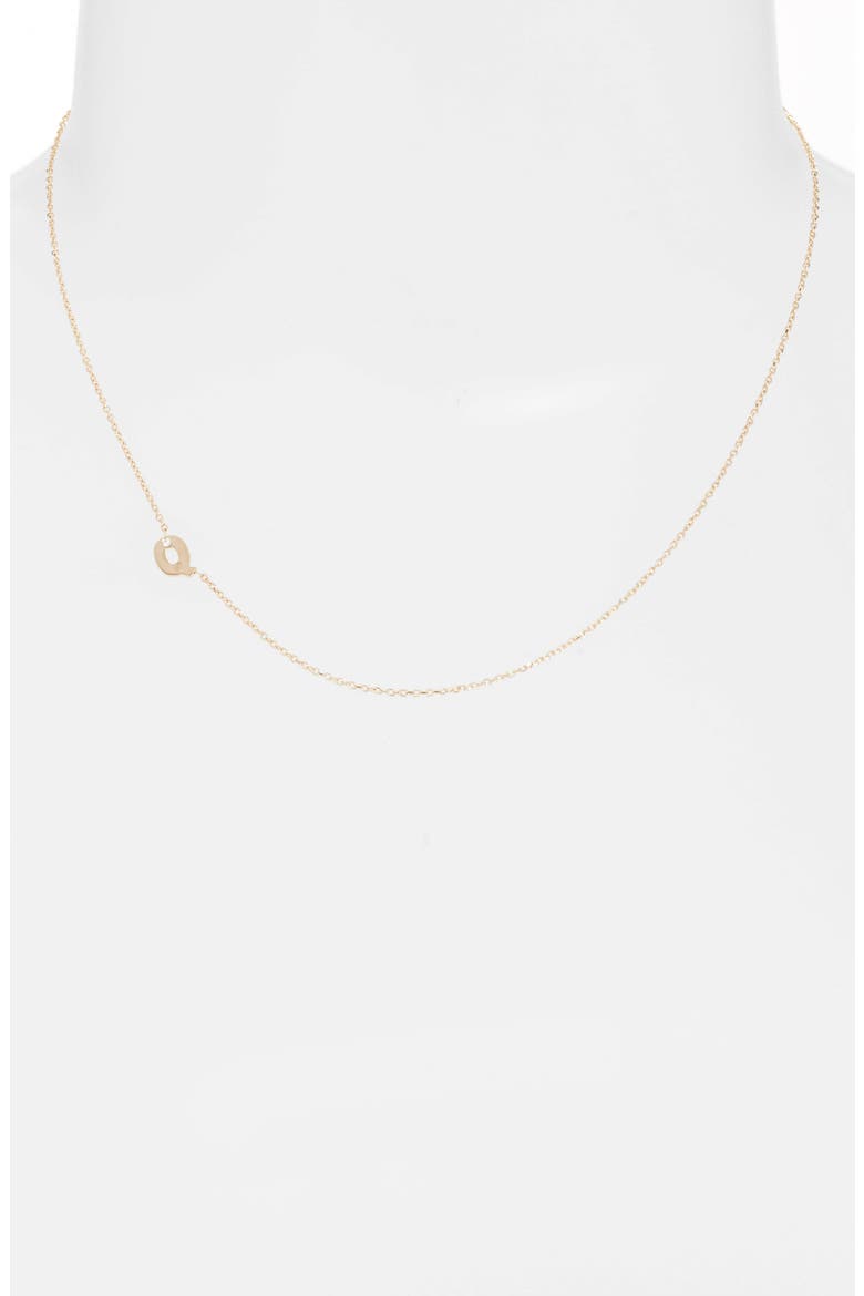 Diamond Initial Necklace, Alternate, color, Q