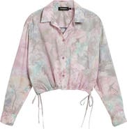 Desigual Floral Print Crop Shirt