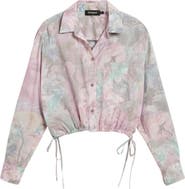 Desigual Floral Print Crop Shirt