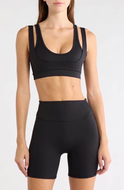 Matte Double Strap Scoop Bra