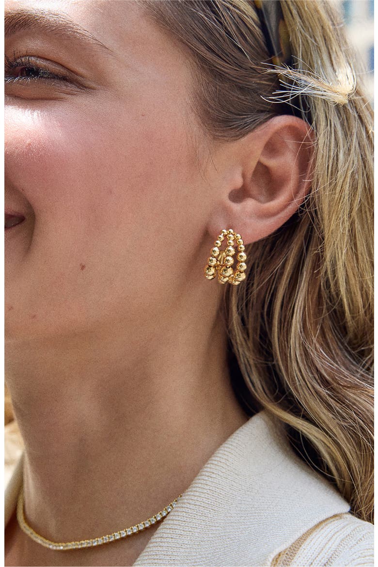 Pisa Layered Hoop Earrings, Alternate, color, GOLD