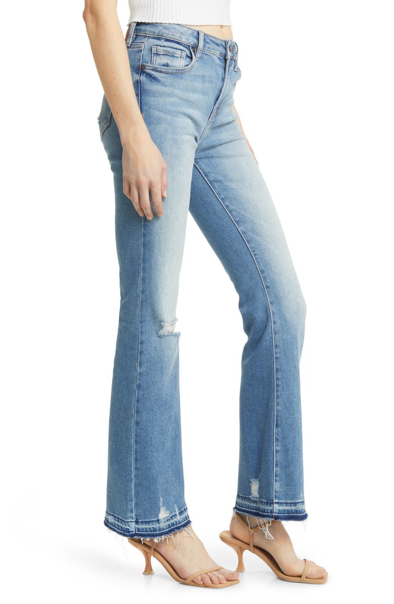 HIDDEN JEANS Release Hem Mid Rise Flare Jeans, Alternate, color,