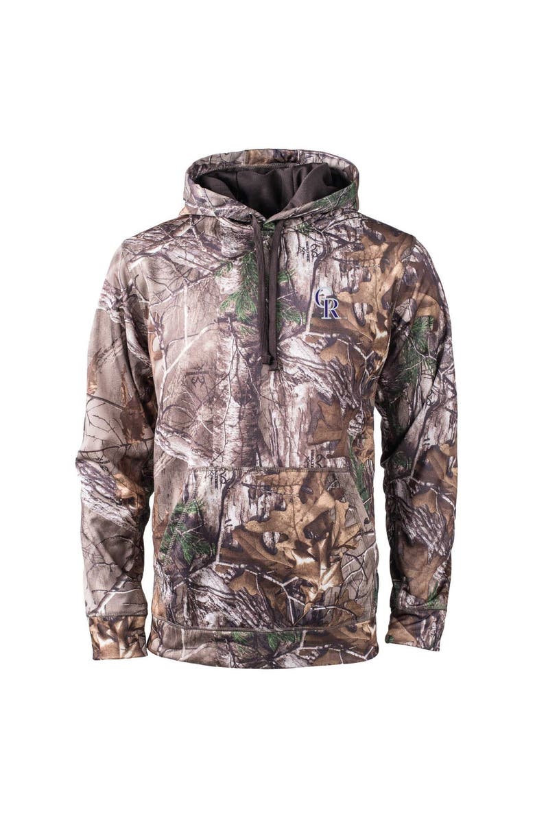 DUNBROOKE Men's Dunbrooke Camo Colorado Rockies Champion Realtree Pullover Hoodie, Main, color, 