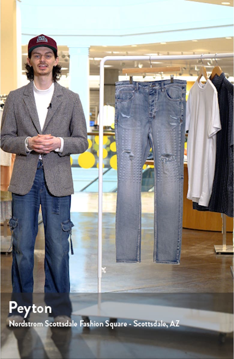 Chitch Enjoy Trashed Ripped Slim Fit Tapered Leg Jeans, sales video thumbnail