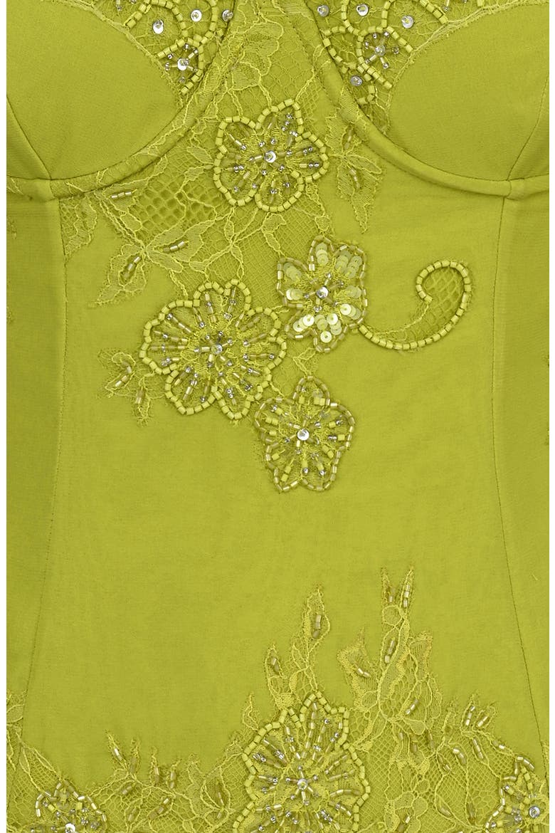 Soraya Lace and Bead Corset Top, Alternate, color, PEAR GREEN