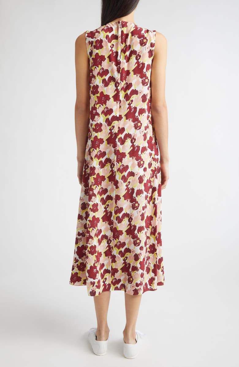 Marni Floral Silk Crêpe de Chine Maxi Dress, Alternate, color, Sbw01 Lili White