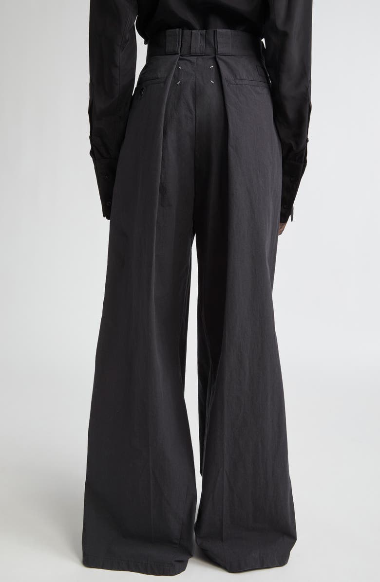Cut Up Stripe Asymmetric Oversize Cotton Button-Up Shirt