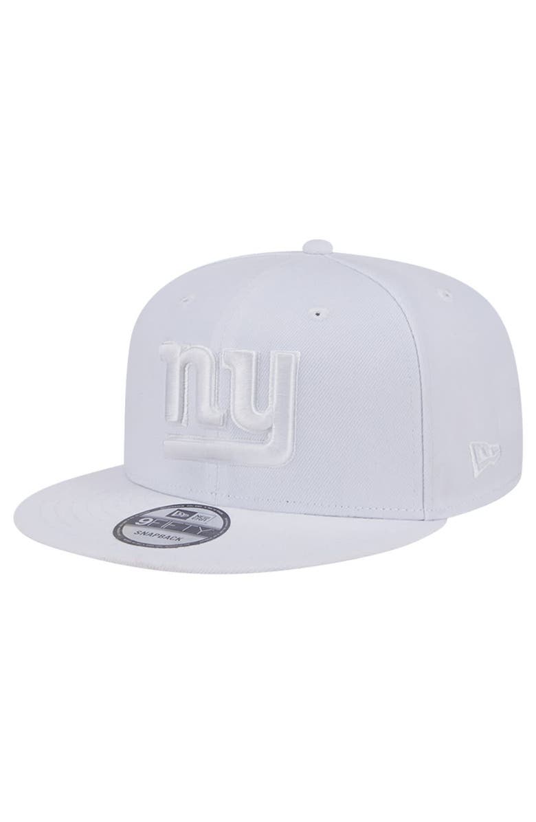 New Era Men's New Era New York Giants Main White on White 9FIFTY Snapback Hat, Main, color, 