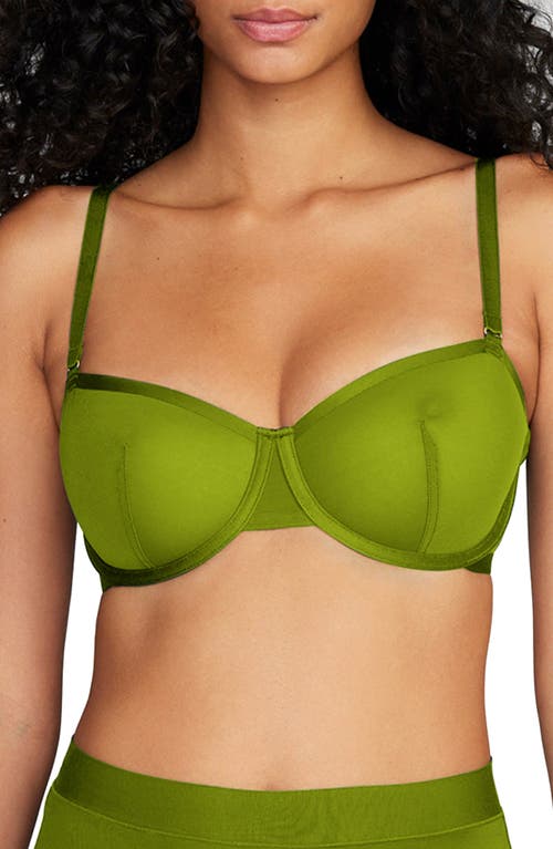 CUUP The Balconette Mesh Underwire Bra in Leaf at Nordstrom, Size 38G