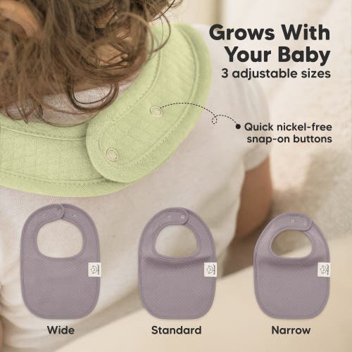 Keababies 8-pack Quin Drool Bibs In Moor