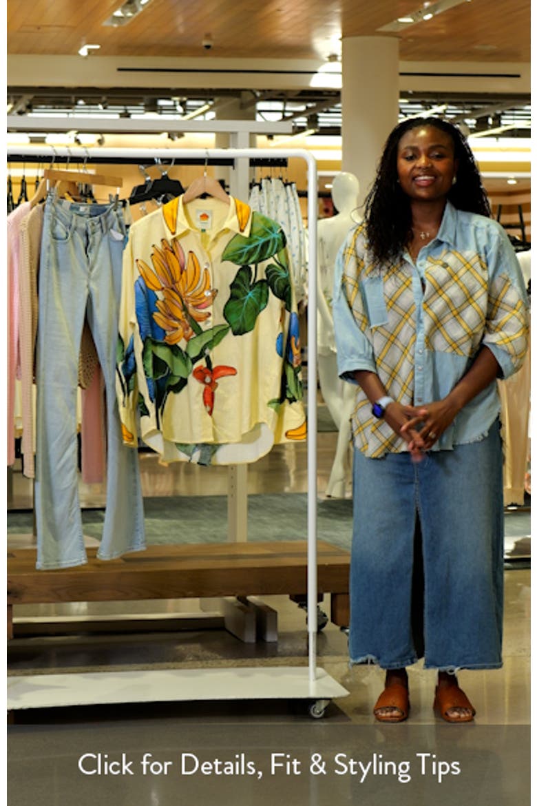 Fruit Print Linen Blend Button-Up Shirt video