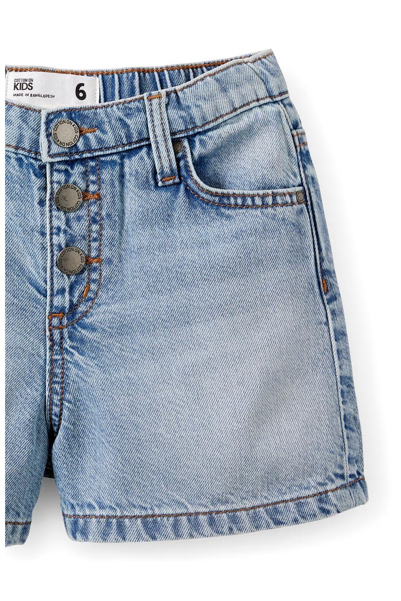 Kid's Snap Front Denim Short, Alternate, color, Airlie Light Blue