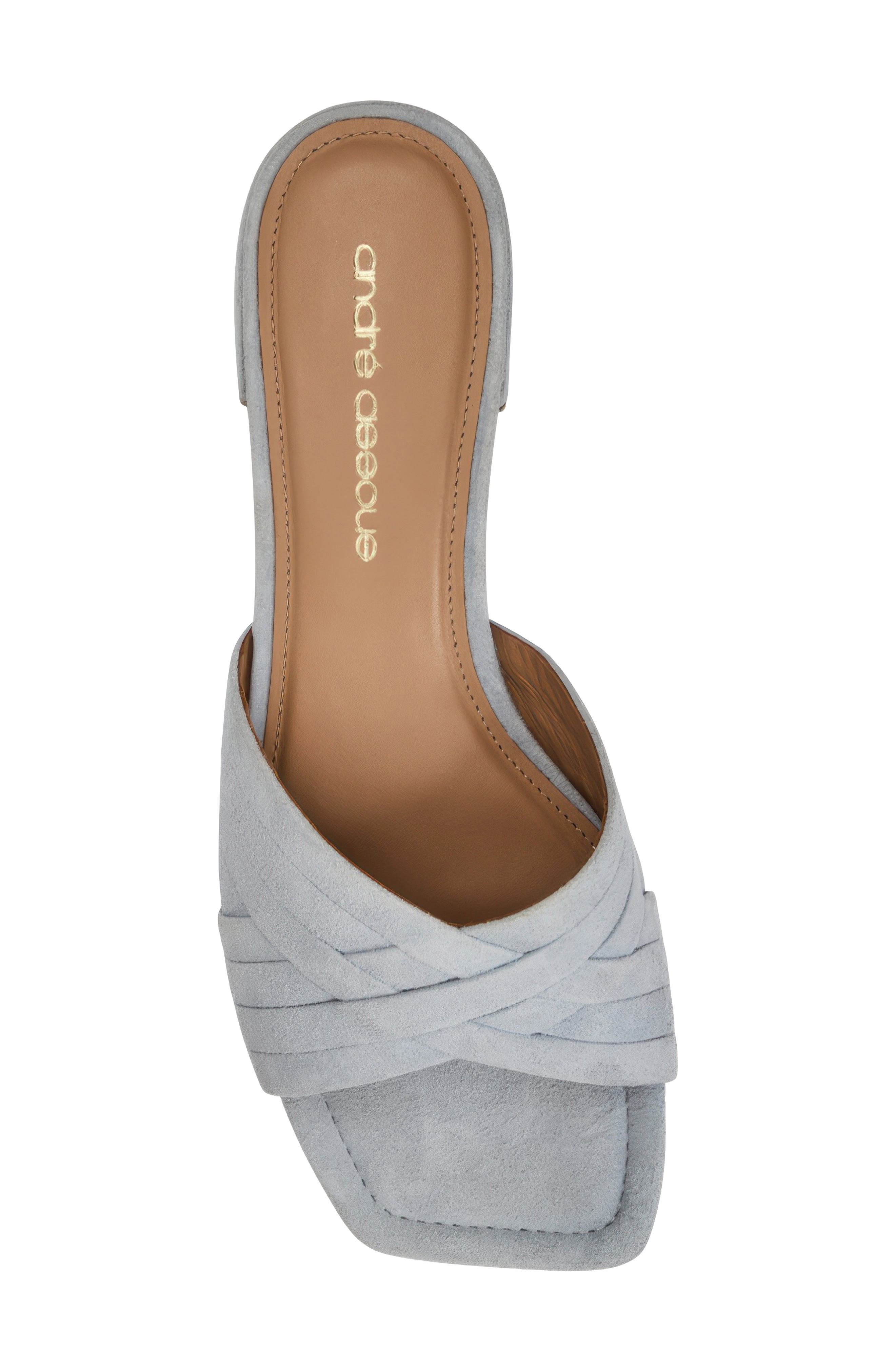 André Assous Jordan Slide Sandal, Alternate, color, Sky Blue Suede