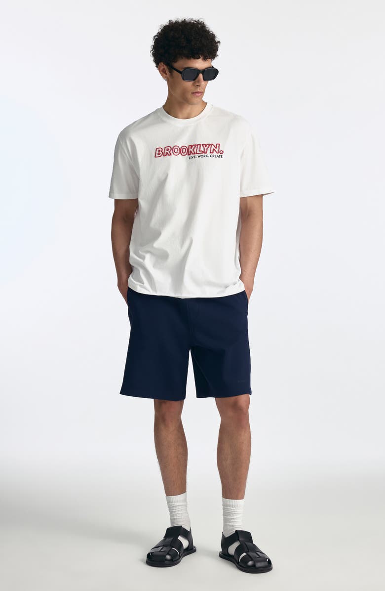 Brooklyn Industries Embrouidered Logo Graphic T-Shirt, Alternate, color, White