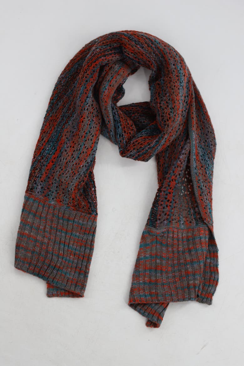 Marble Knit Scarf, Alternate, color, Netural Combo